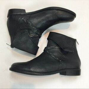 Free People Black Leather Bohemian Boot Size 10